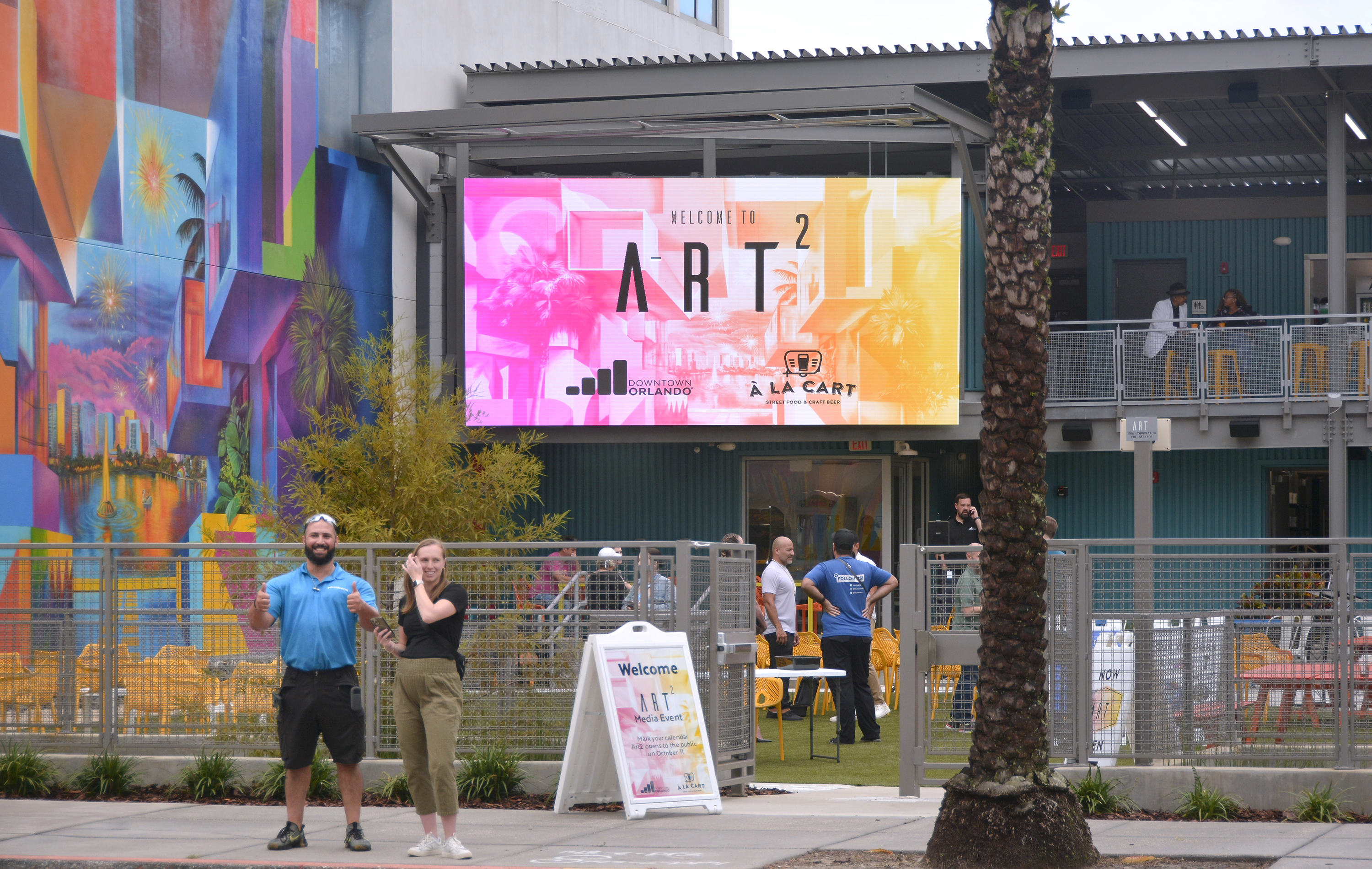 A view of the Art² entrance by the corner of Orange Avenue and Robinson Street in downtown Orlando.